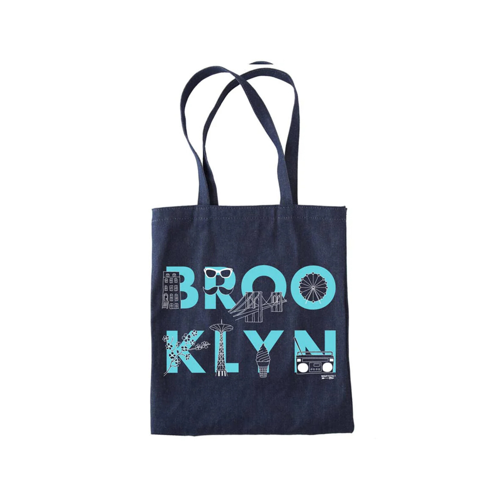 Brooklyn Font Denim Tote