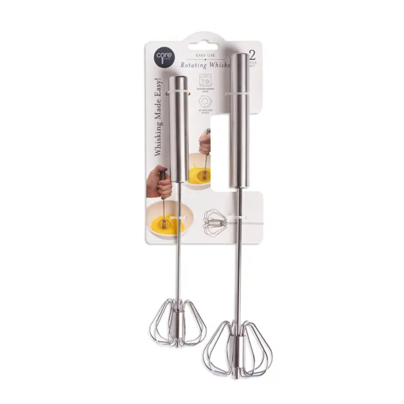 Core Home Stainless Steel Rotating Whisk Set