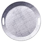 Merritt International Luxe Linen Indigo Serving Tray 14in