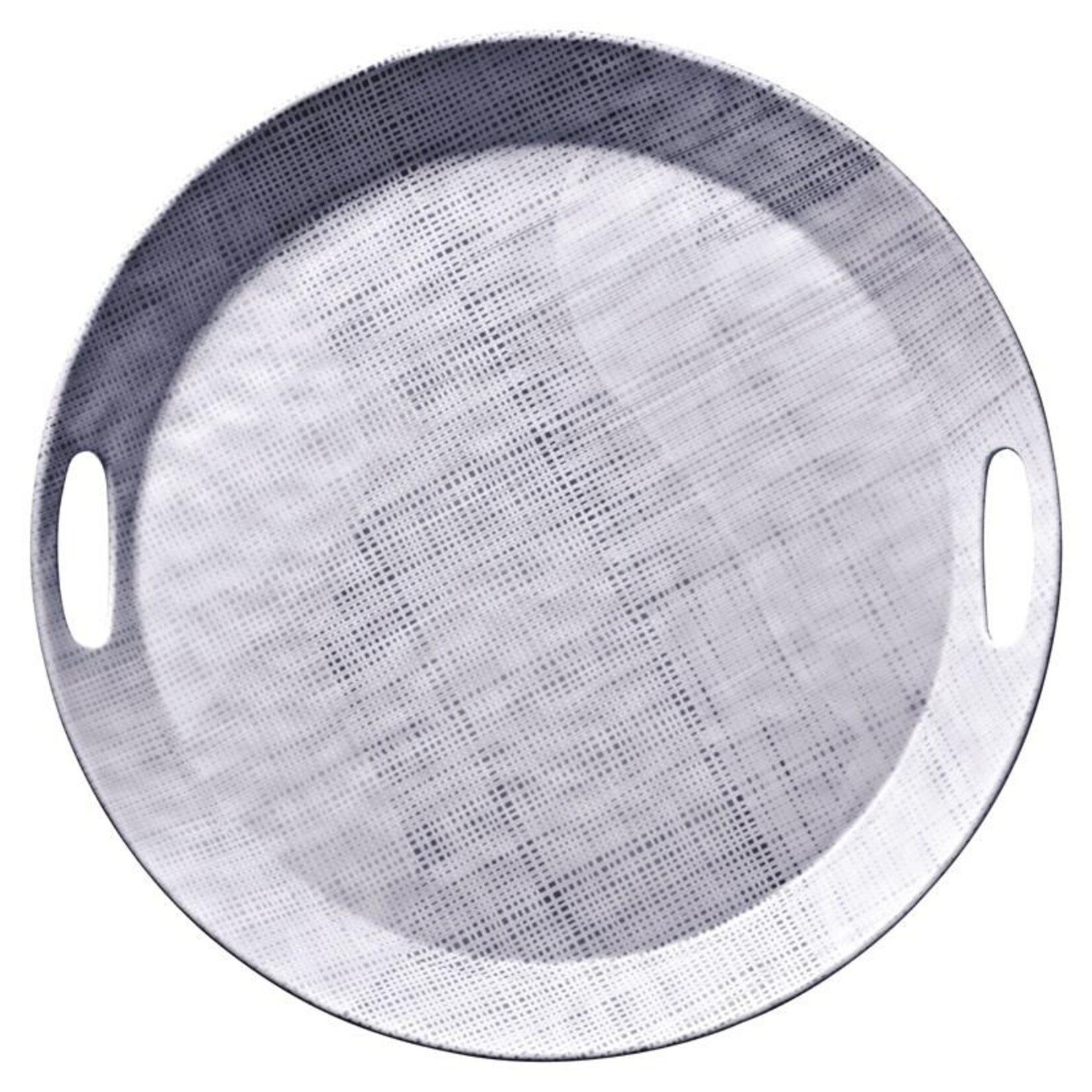 Merritt International Luxe Linen Indigo Serving Tray 14in