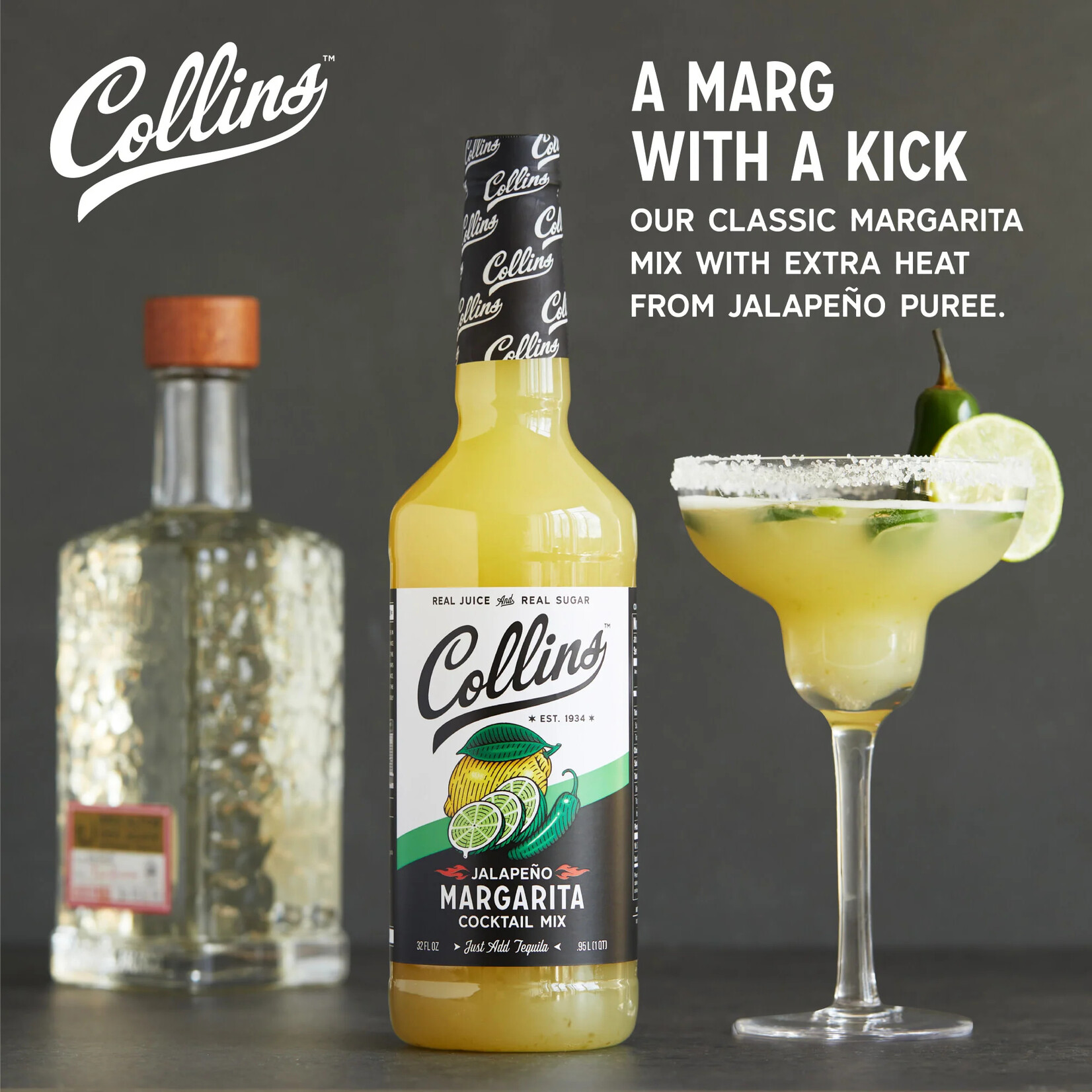 Collins Jalapeno Margarita Cocktail Mix 32 oz