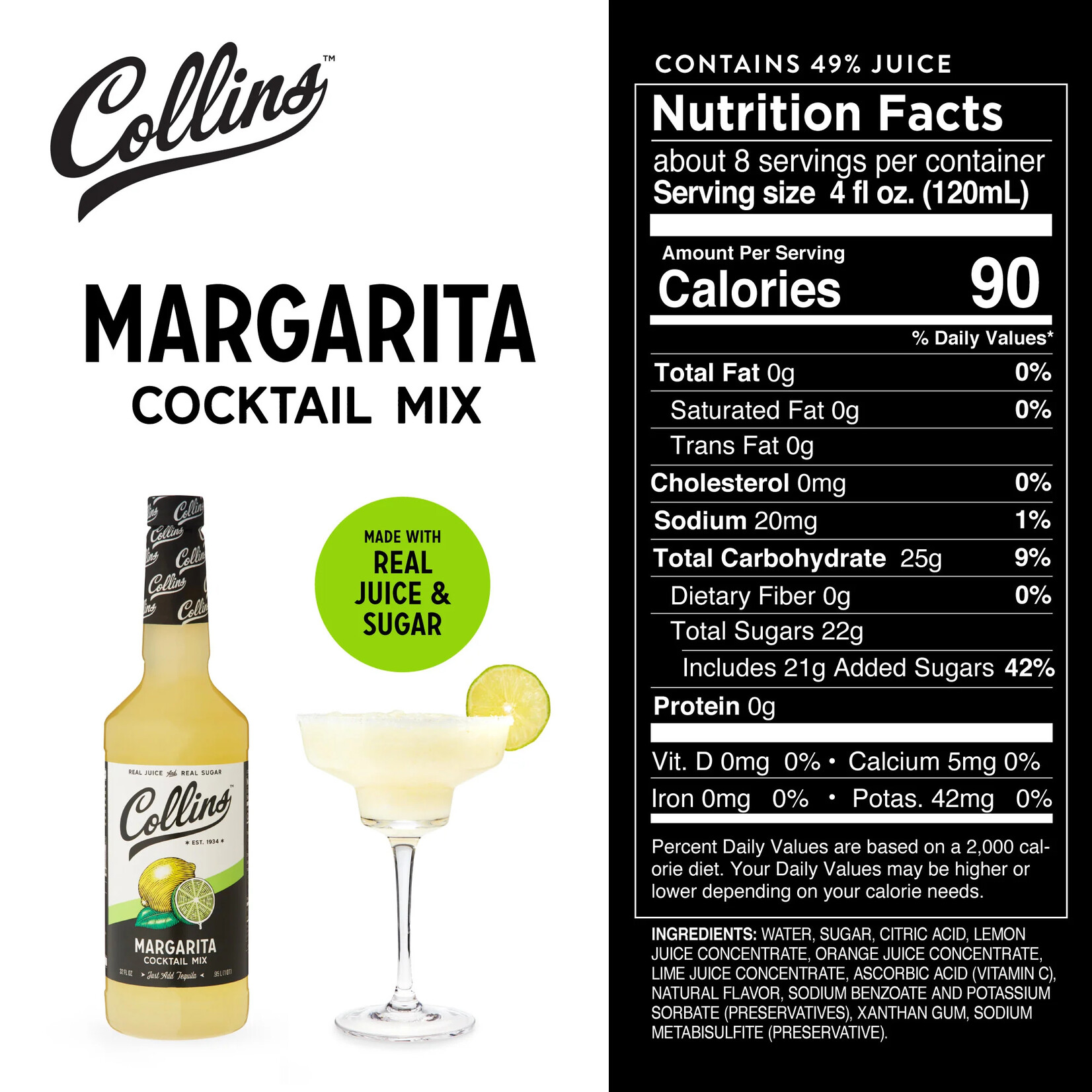 Collins Margarita Cocktail Mix 32 oz
