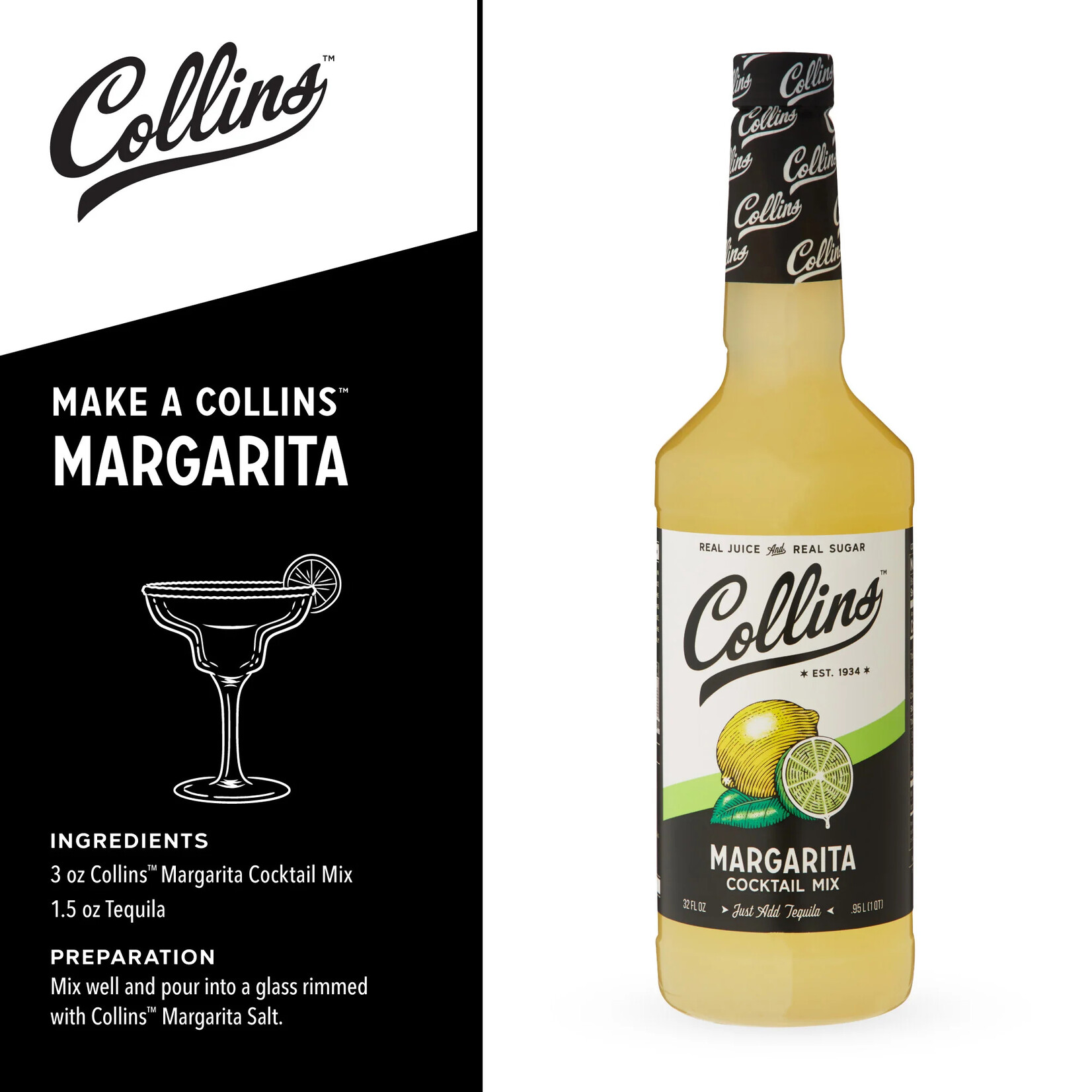 Collins Margarita Cocktail Mix 32 oz