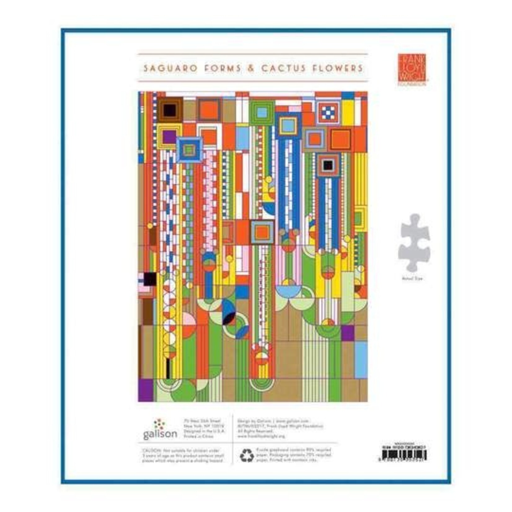 Hachette Publishing Frank Lloyd Wright Saguaro Cactus and Forms Foil Puzzle