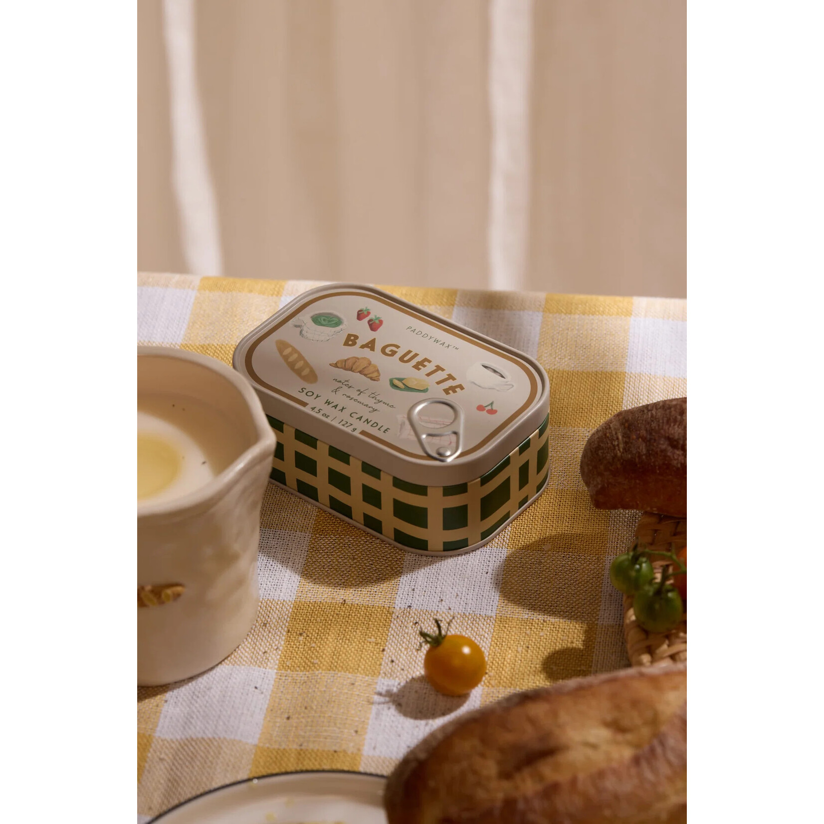 Paddywax Bistro Tin Candle- French Baguette