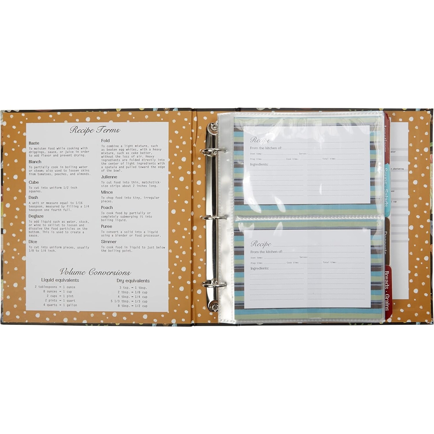 CR Gibson Forage Pocket 3-Ring Recipe Binder