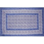 Rajah Paisley Blue 60" X 90" Tablecloth