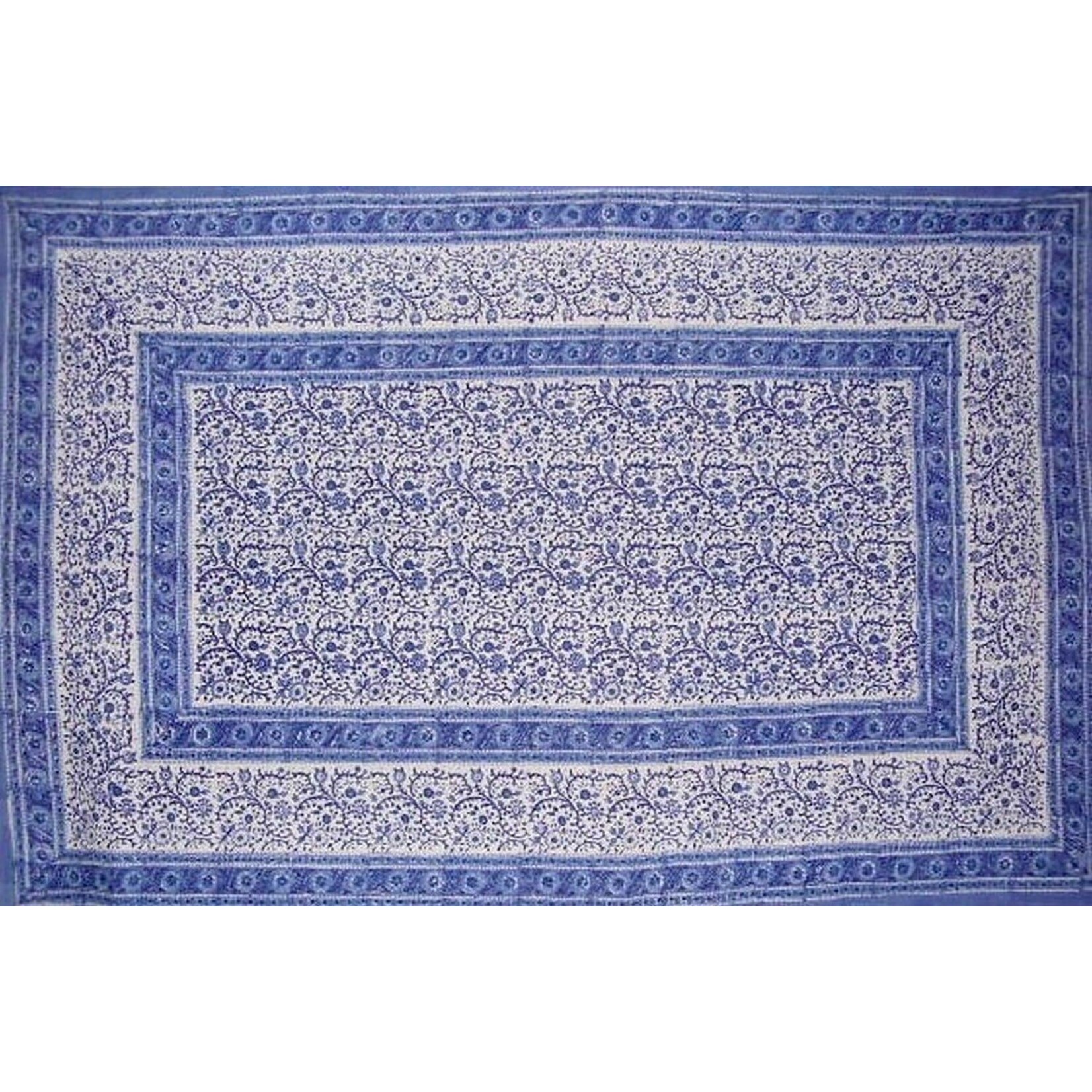 Rajah Paisley Blue 60" X 90" Tablecloth