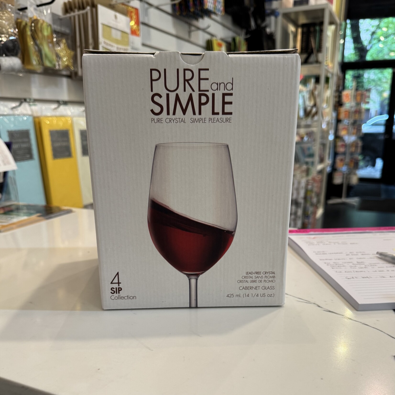Pure & Simple Cabernet Glasses Set of 4- Sip