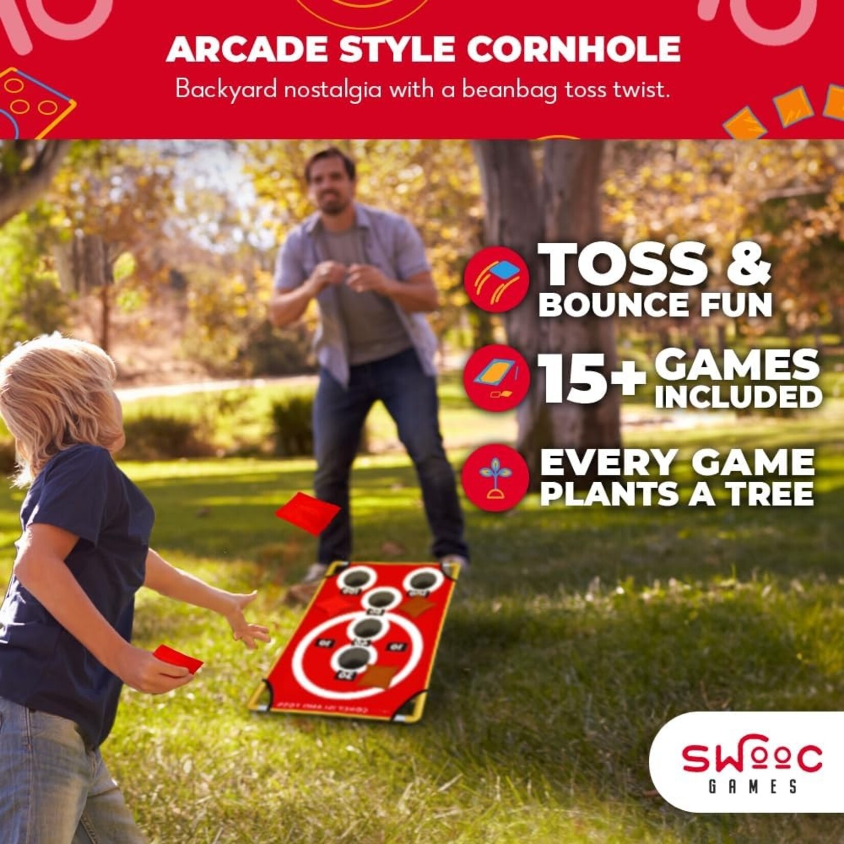 Swooc Games Coney Island Toss Corn Hole
