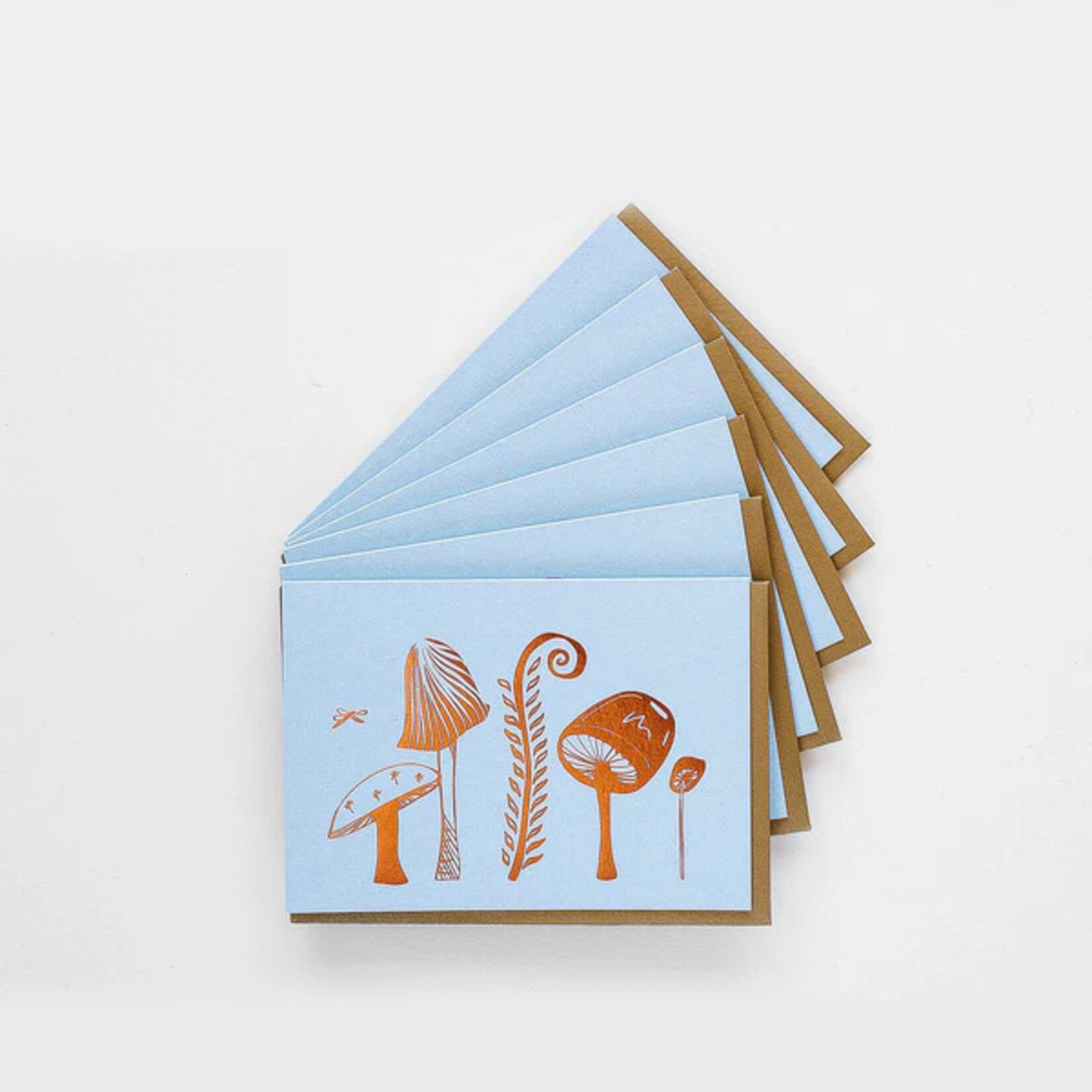 Enchanted Mushroom Garden Box of 6 Cards Set