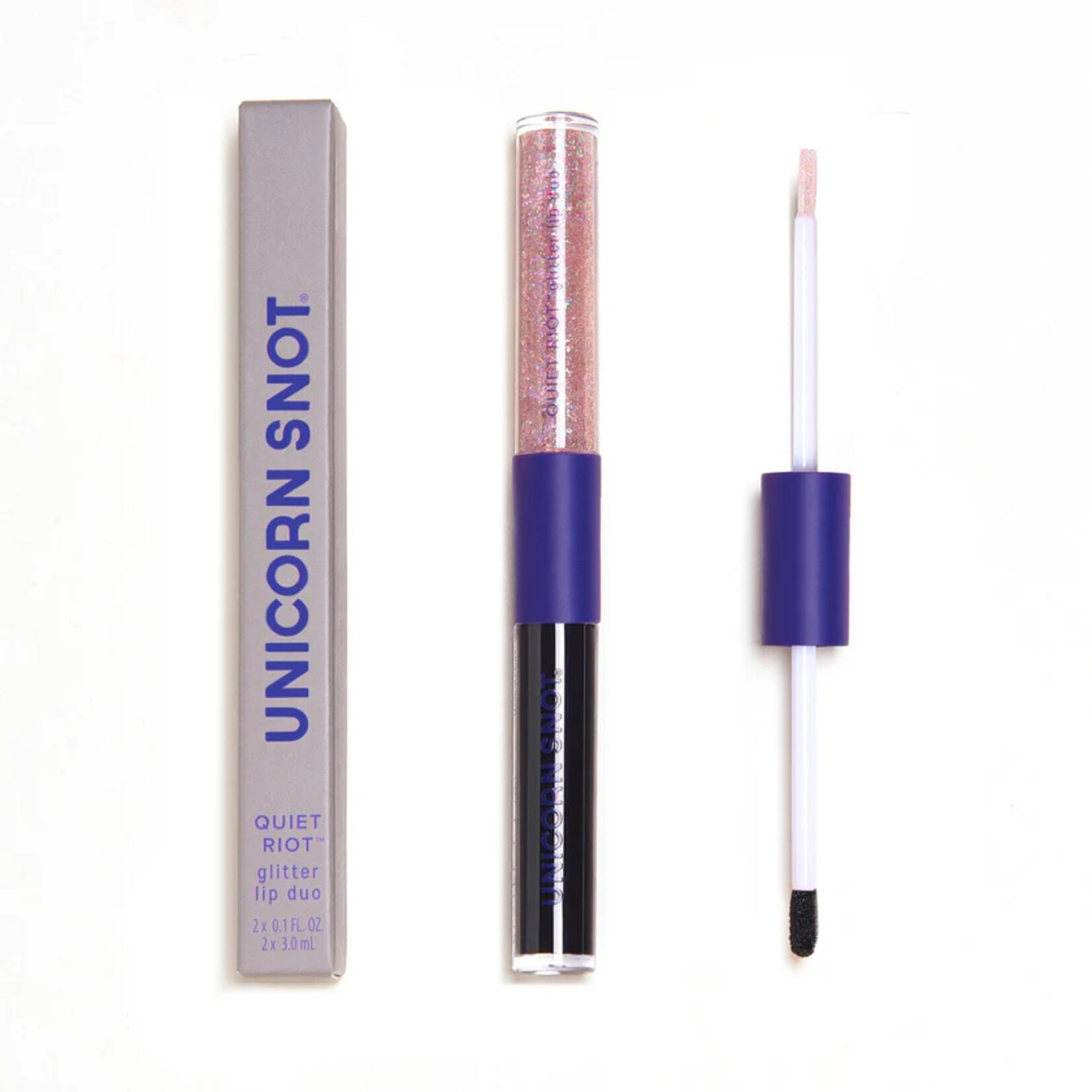 Unicorn Snot Quiet Riot Glitter Lip Duo- Black (Chasm)