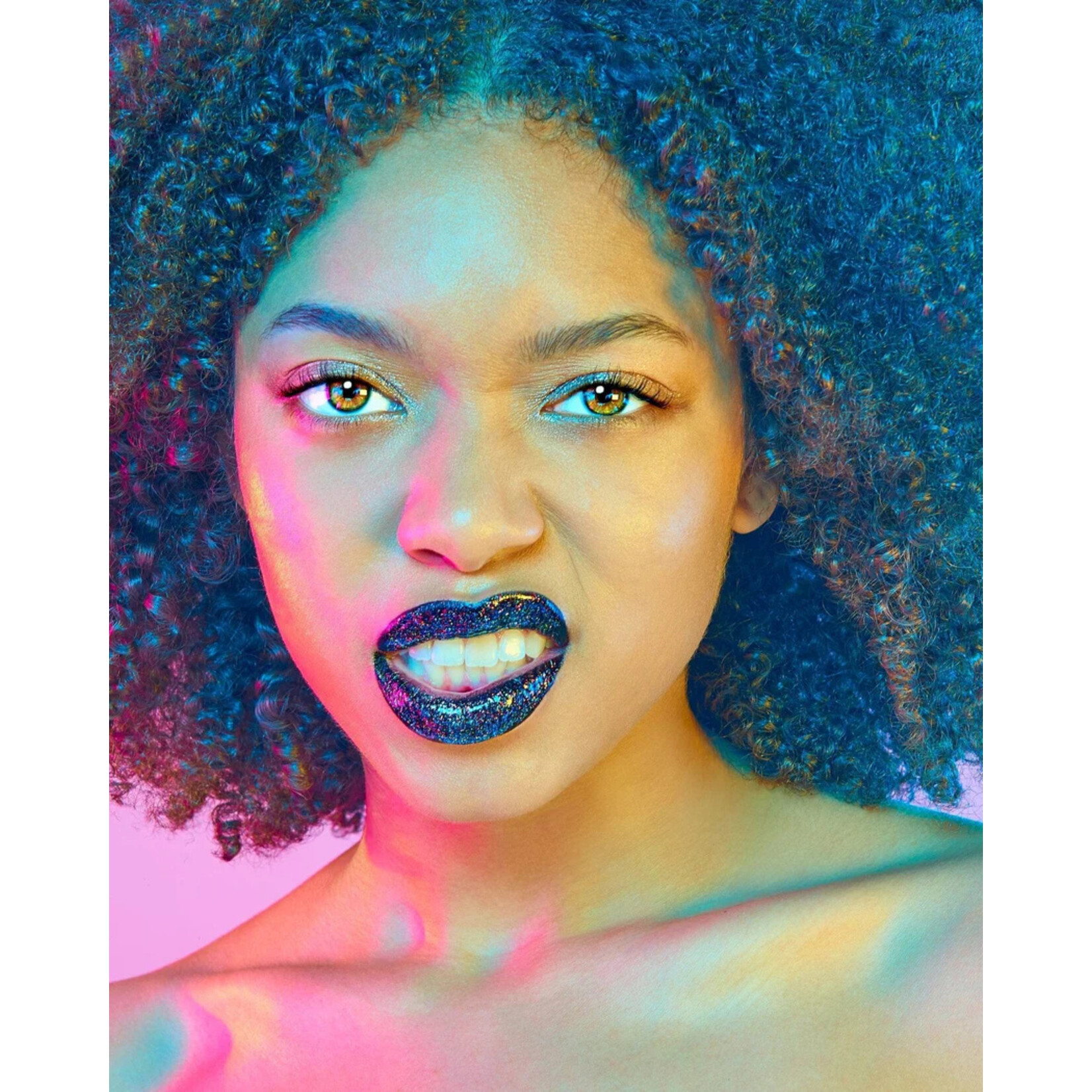 Unicorn Snot Quiet Riot Glitter Lip Duo- Black (Chasm)