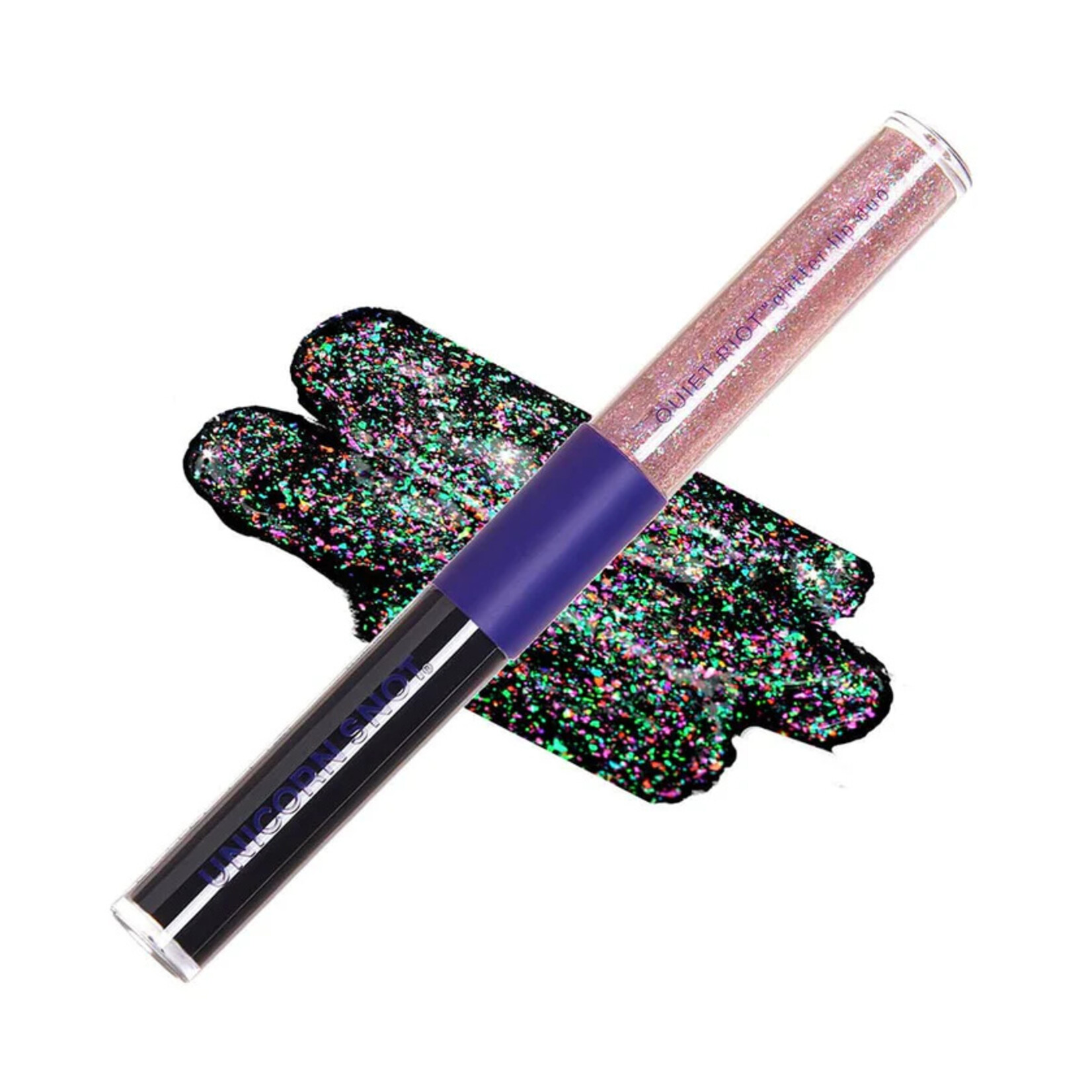Unicorn Snot Quiet Riot Glitter Lip Duo- Black (Chasm)