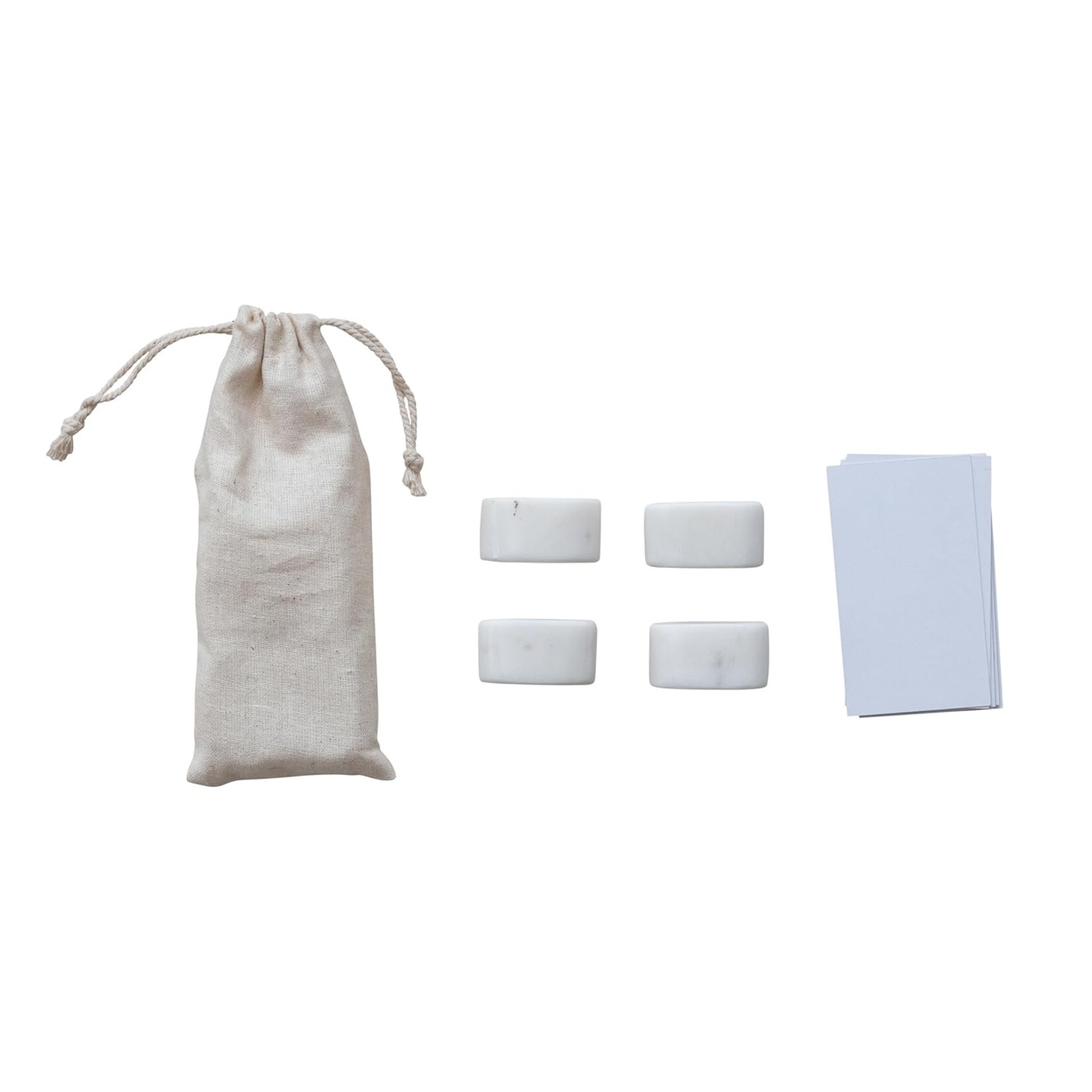 Creative Co-Op Marble Place Card Holder SET OF 4