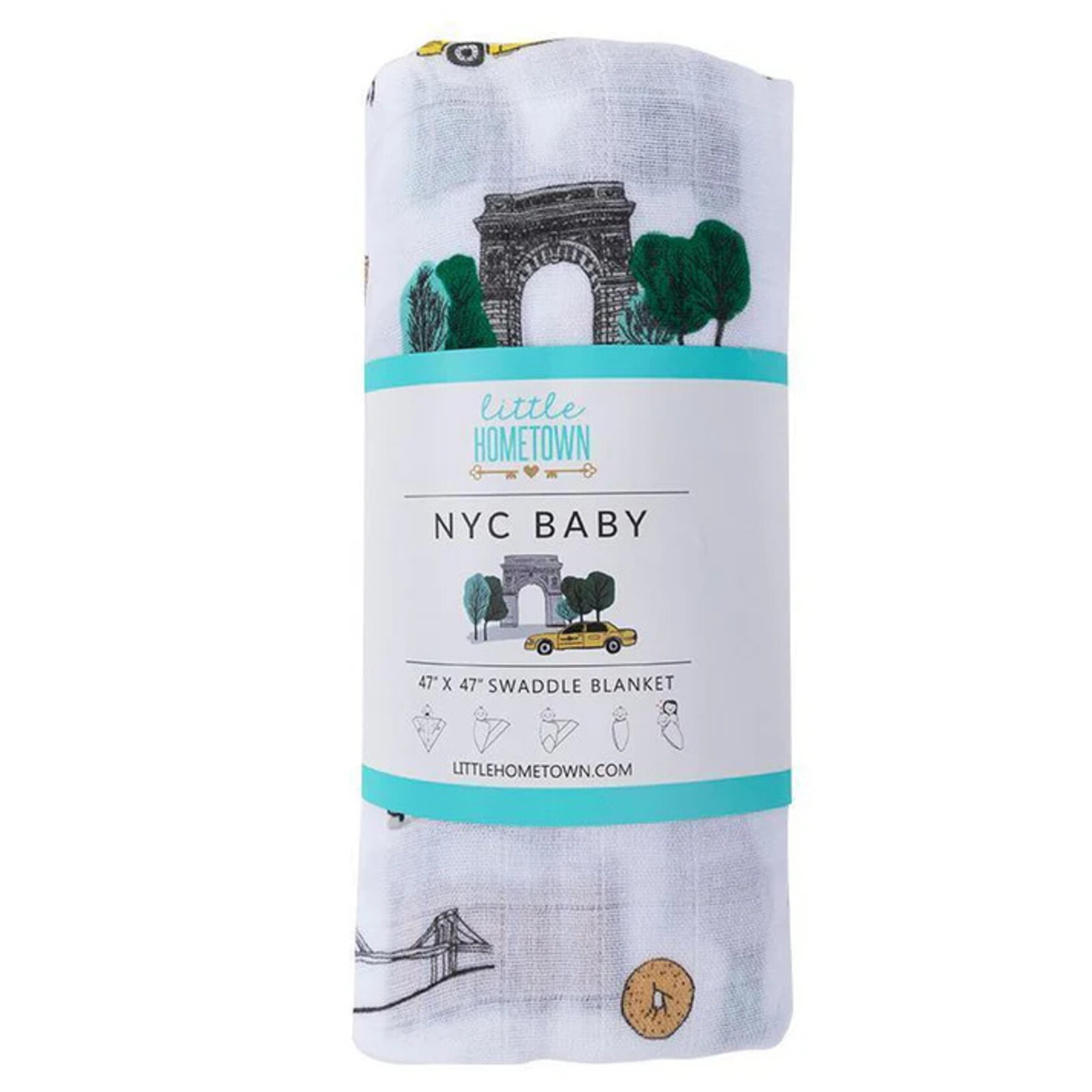 Little Hometown New York City Baby Swaddle Blanket
