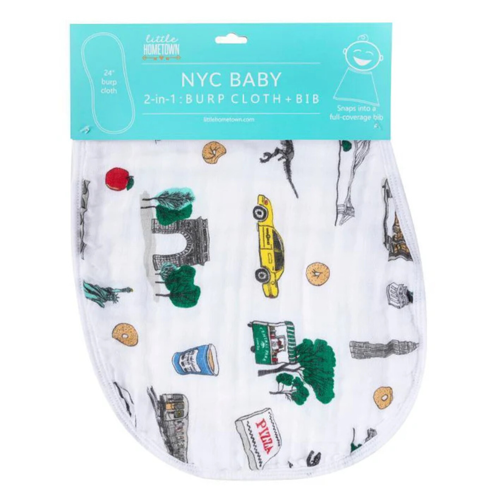 Little Hometown New York City Burp Bib Combo