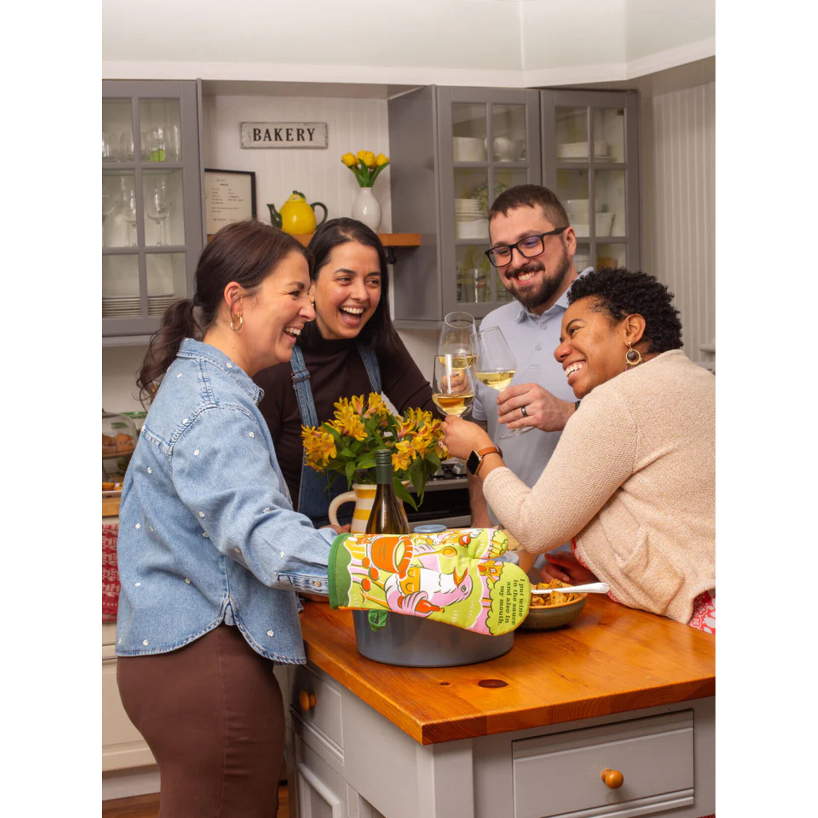 Blue Q Wine In My Mouth Oven Mitt