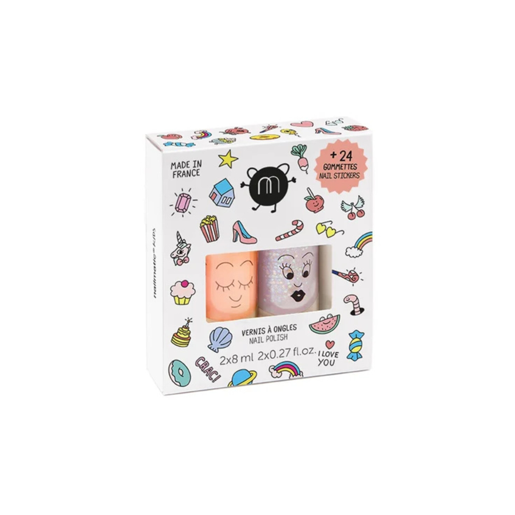 VICI Brands Crac Nail polish and Nail Sticker Set