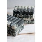 Creative Co-Op Marble Soap Dish, Black & Beige Melange