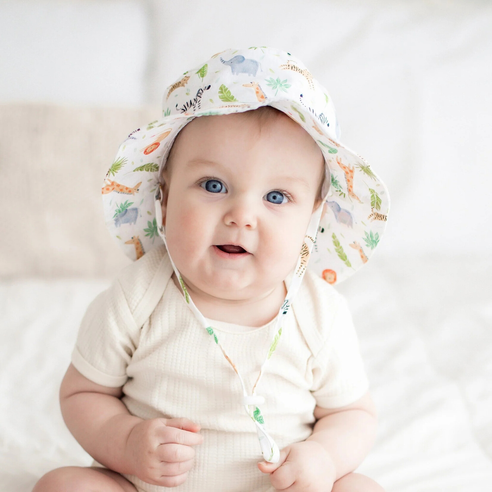 Huggalugs Baby Bucket Hat- Jungle 6-12 Months