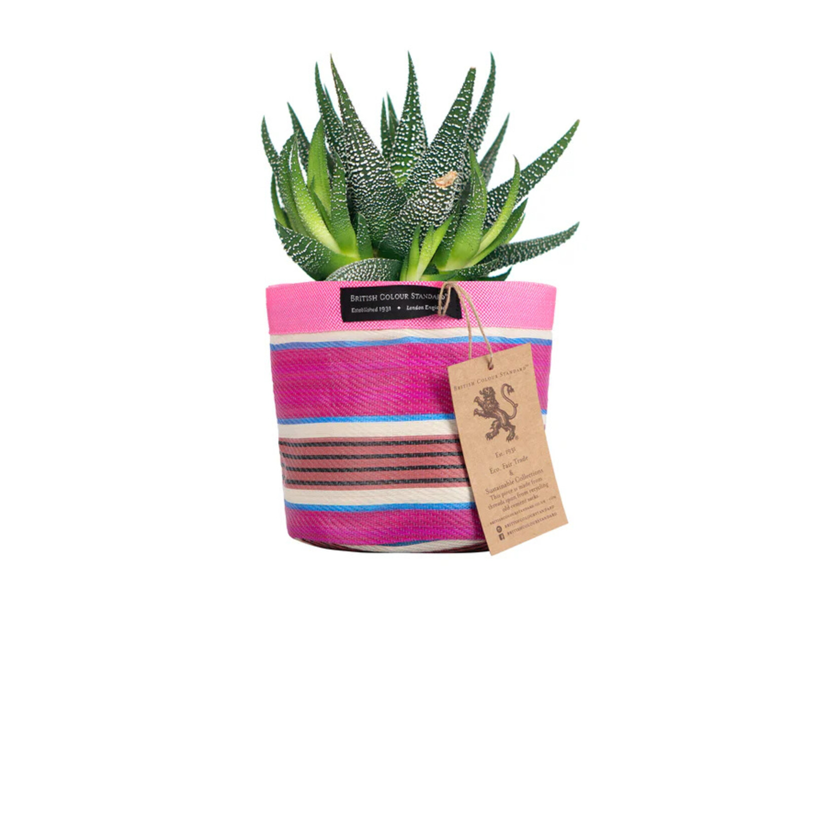British Colour Standard Large Plant Pot Holder Recycled Neyron Pink
