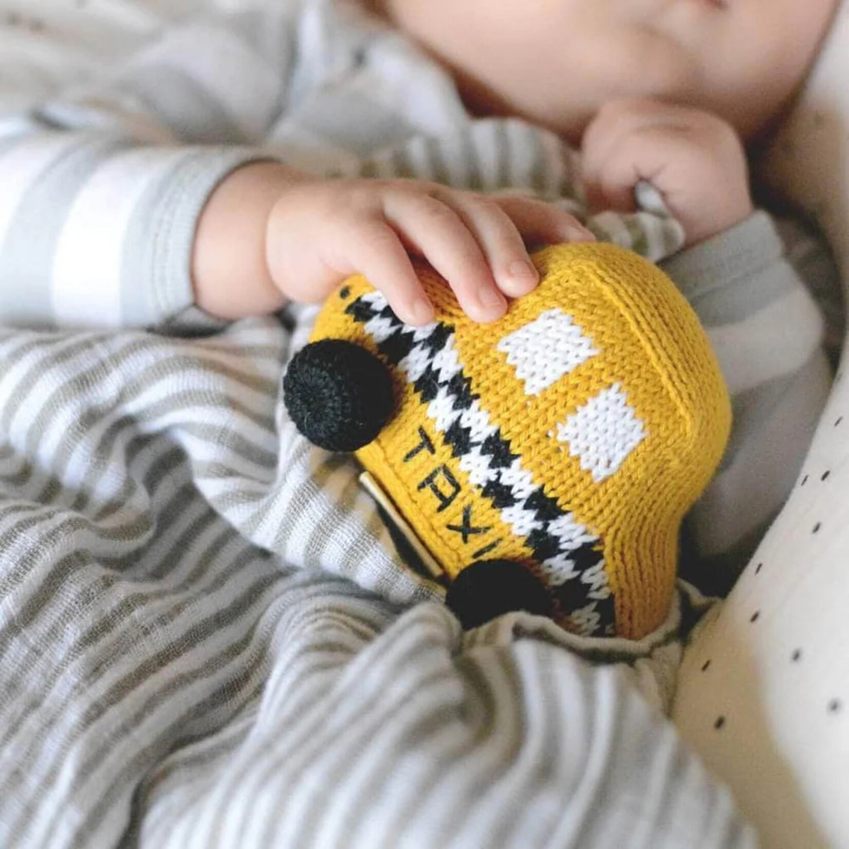 Estella Organic Taxi Baby Rattle