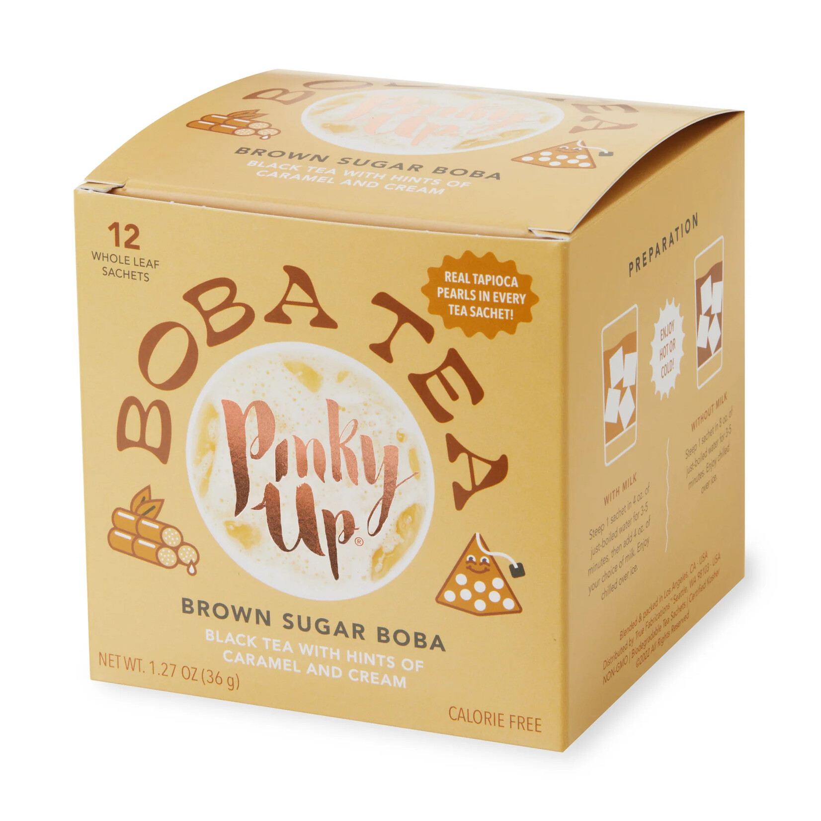 Pinky Up Boba Tea- Brown Sugar