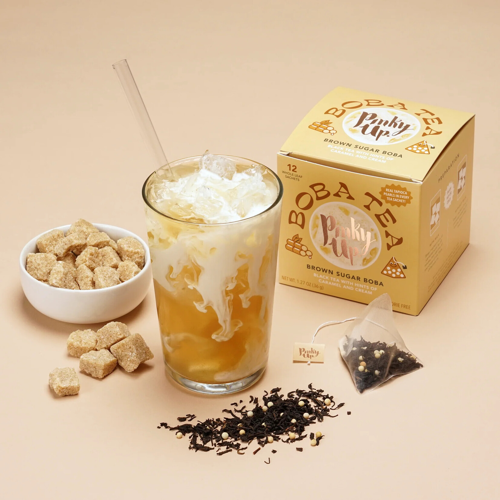 Pinky Up Boba Tea- Brown Sugar
