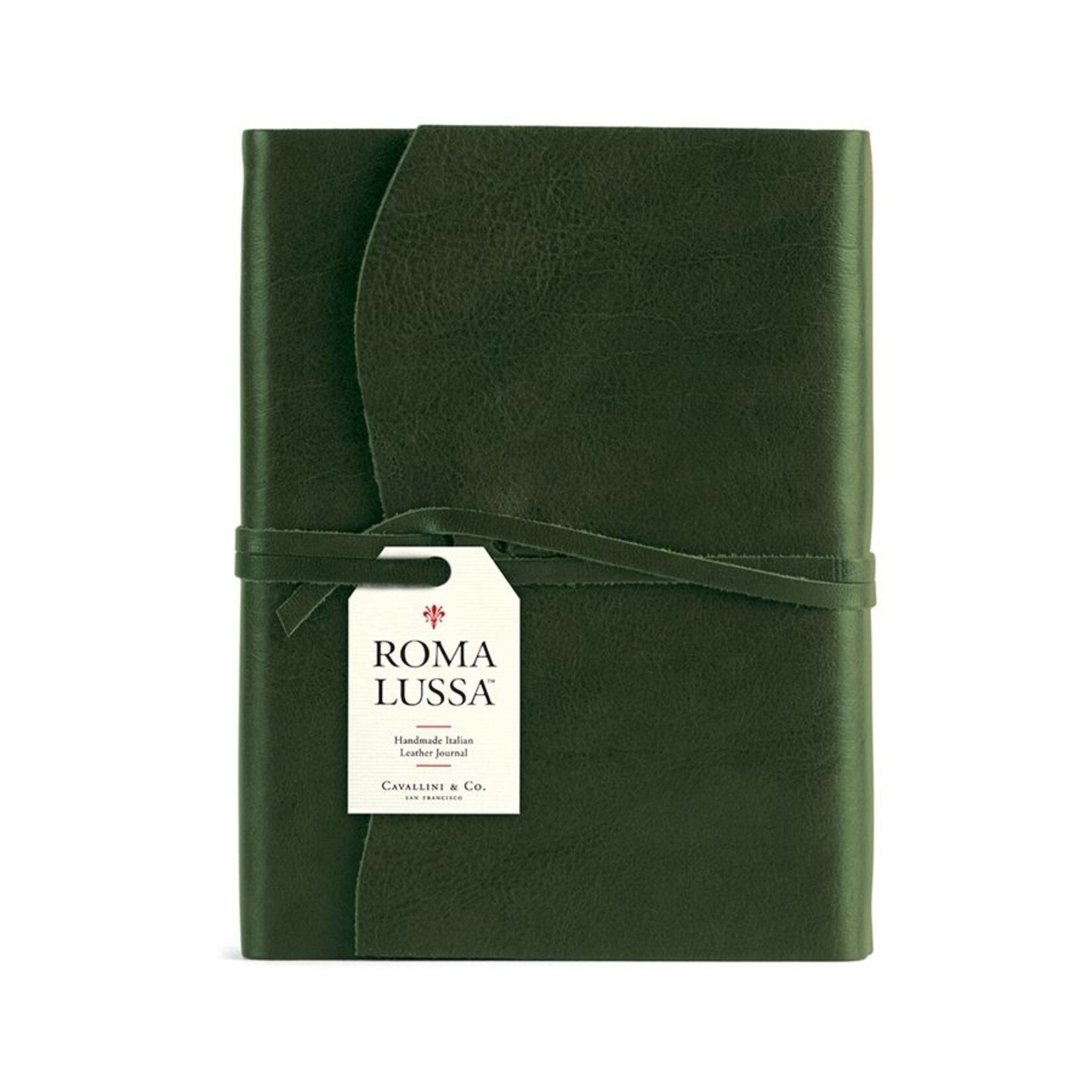 Cavallini Papers Journal Roma Lussa Green Leather
