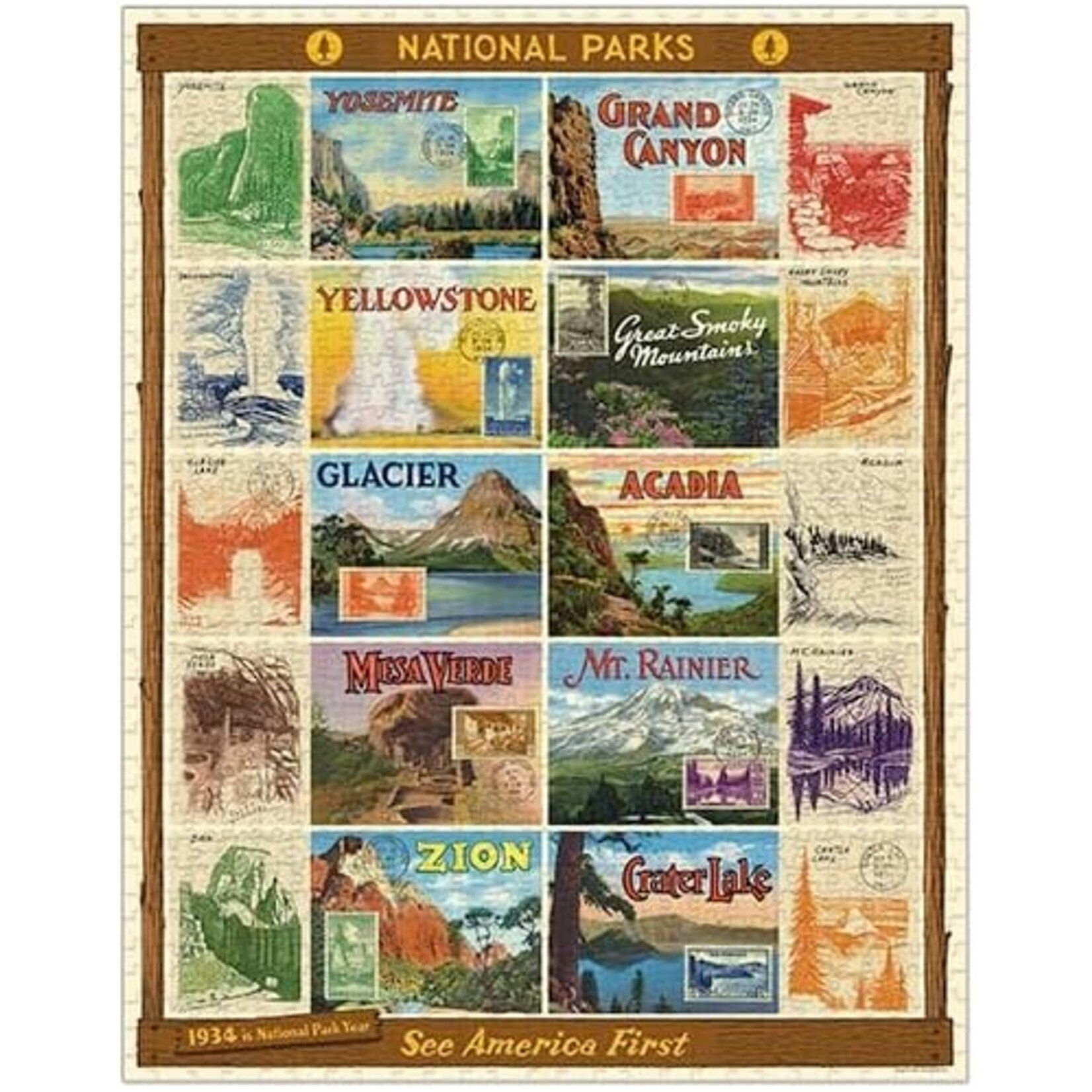 Cavallini Papers National Parks 2 1000pc Puzzle