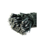 Perfect Holiday 100 LED Green Cable Solar String Lights- Warm White