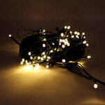 Perfect Holiday 100 LED Green Cable String Christmas Lights- Warm White