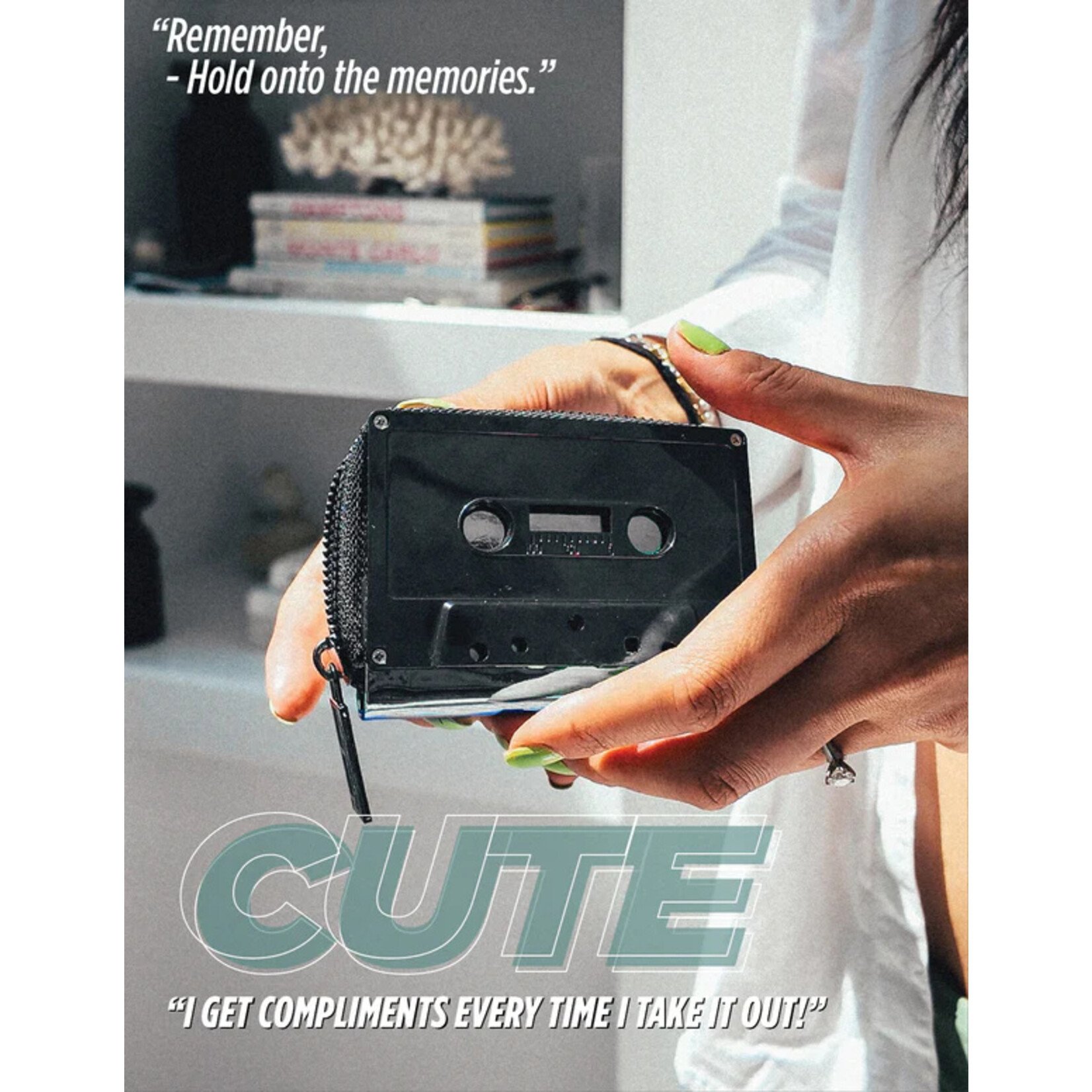 Fydelity Cassette Tape Wallet- Matte Black
