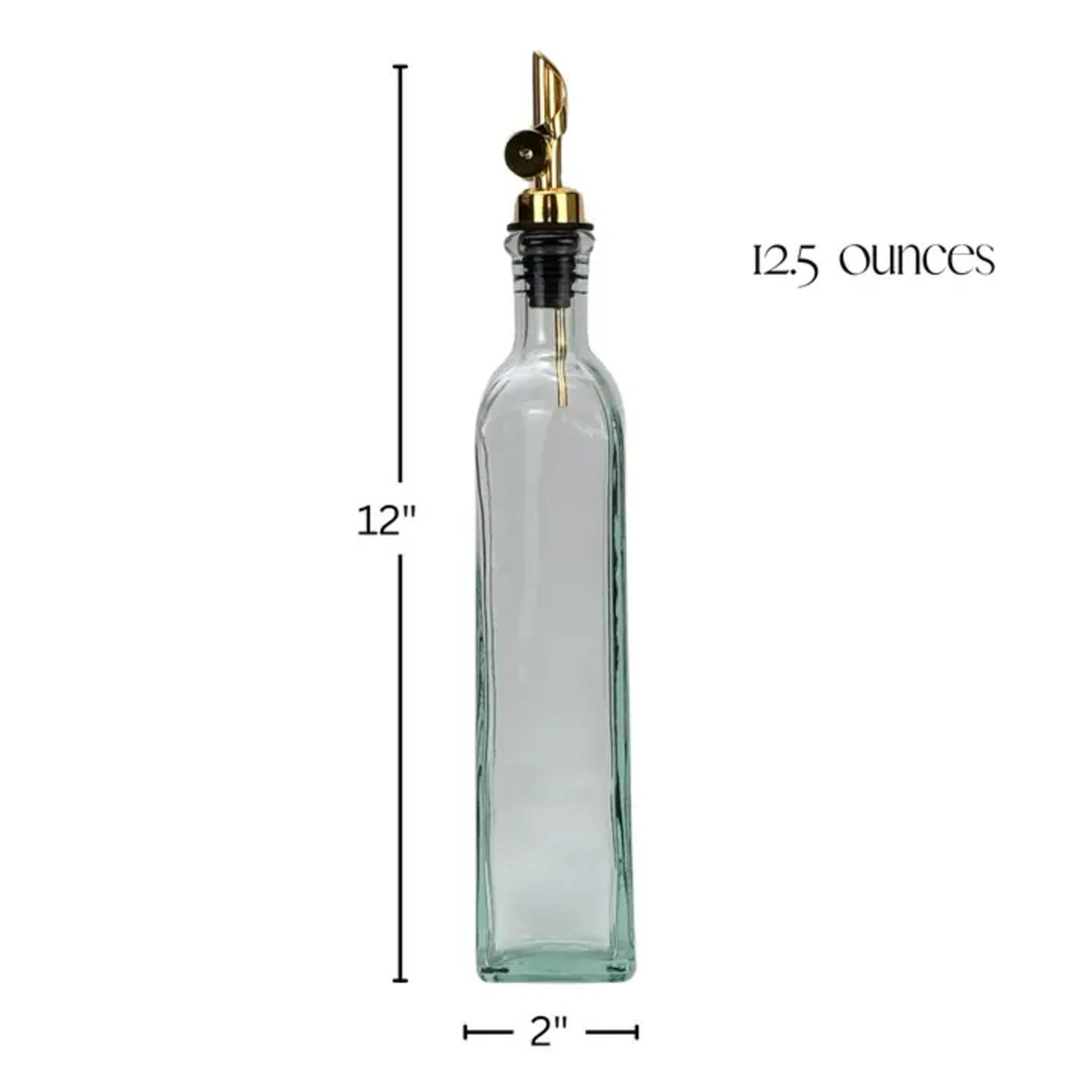 The Bottle Shoppe 12.5-ounce Rectangle Clear Glass Bottle w/ Spout