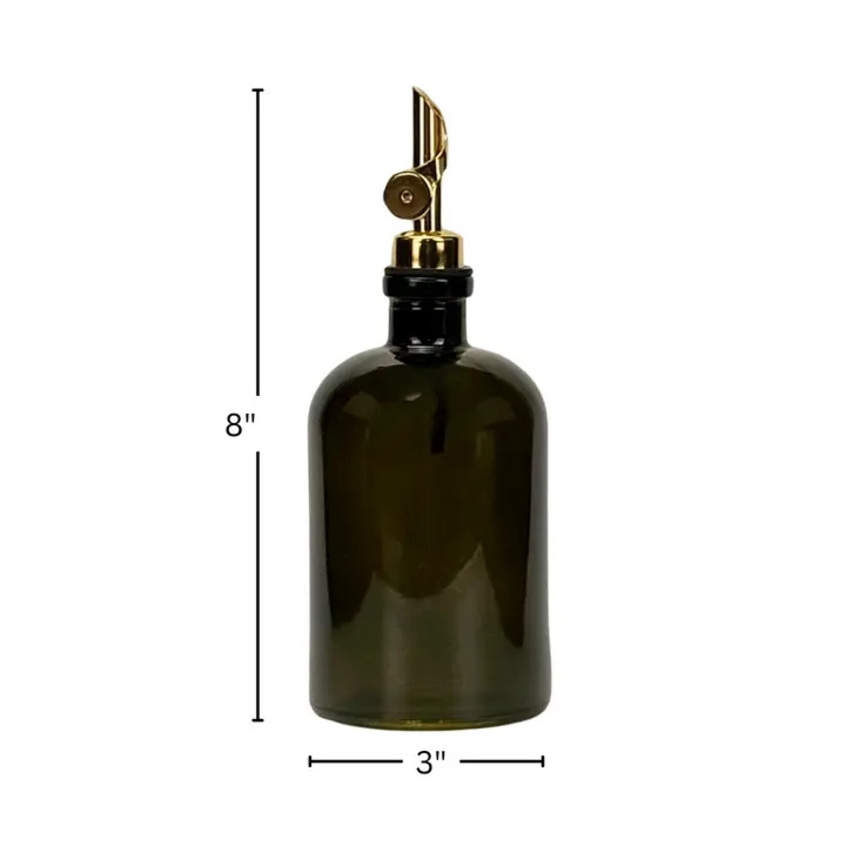 The Bottle Shoppe 16-ounce Vintage Green Glass Bottle w/ Spout