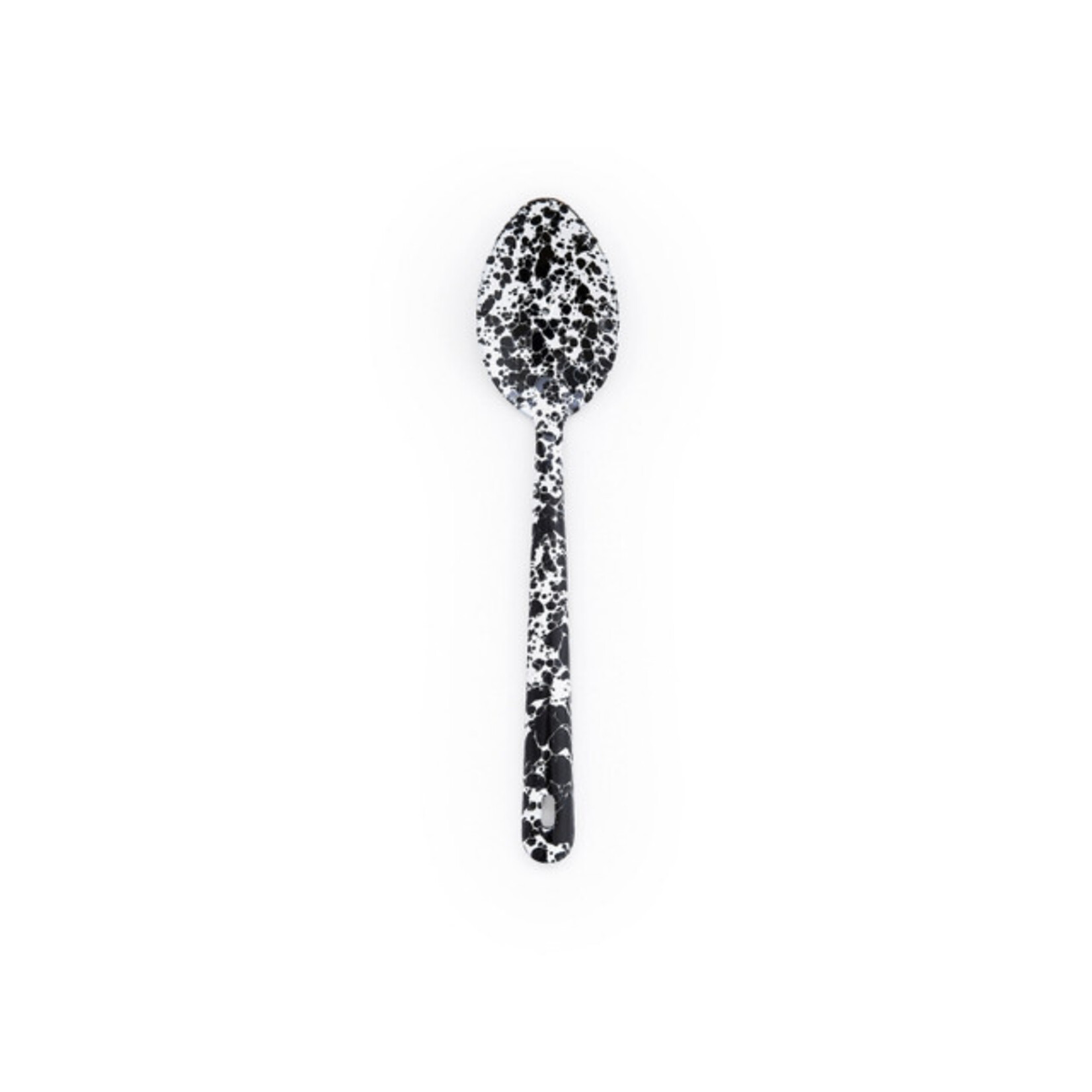 Crow Canyon Home CCH Splatter Enamel Large Serving Spoon- Black
