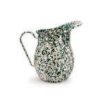 Crow Canyon Home CCH Splatter Enamel Large Pitcher- Green Splatter