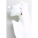David Aubrey Jewelry Burgundy and Gray Earrings