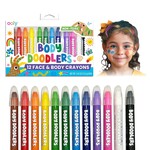 OOLY Body Doodlers Face & Body Crayons - Set of 12