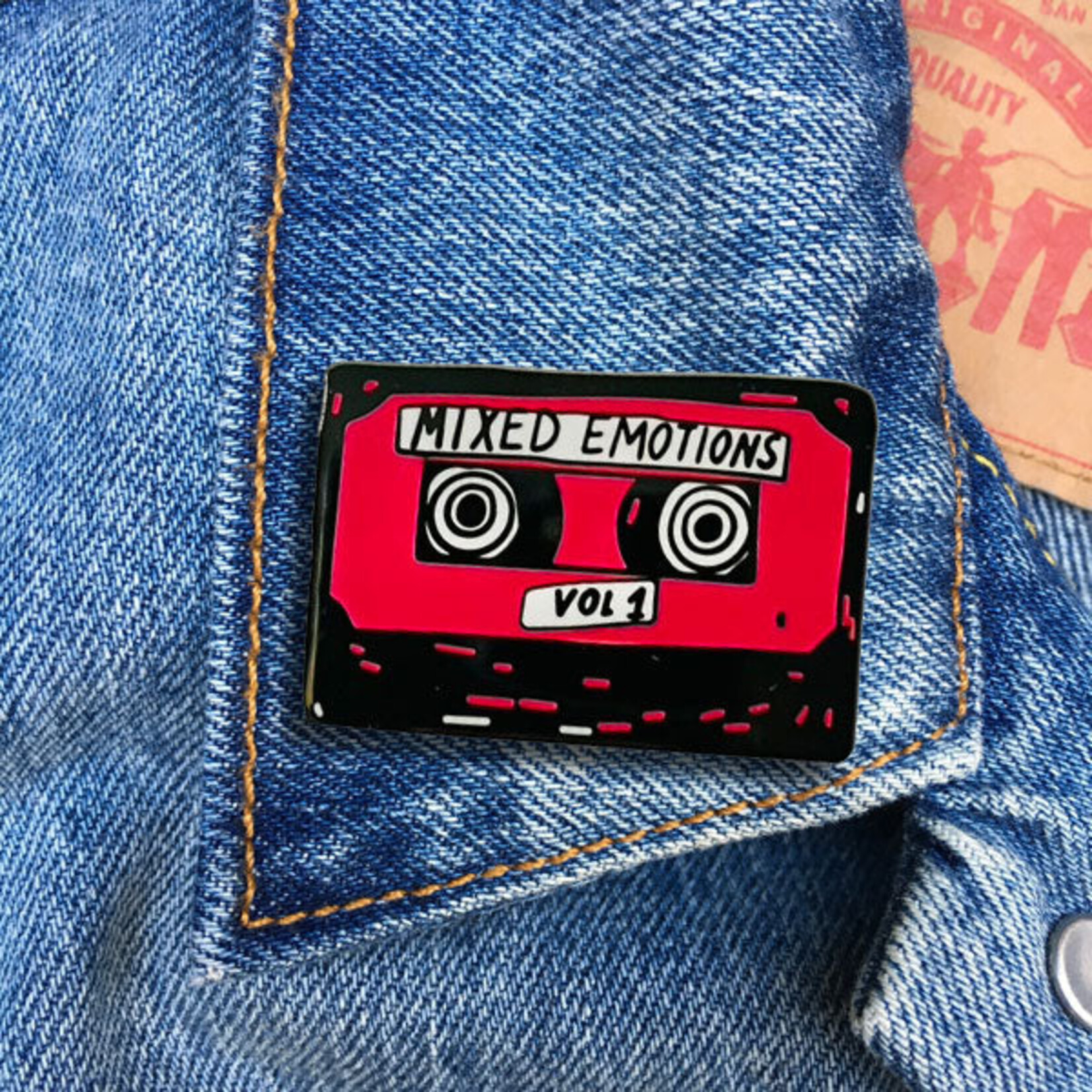 Mixed Emotions Cassette Tape Pin