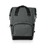 Picnic Time Rolltop Cooler Backpack- Heathered Grey