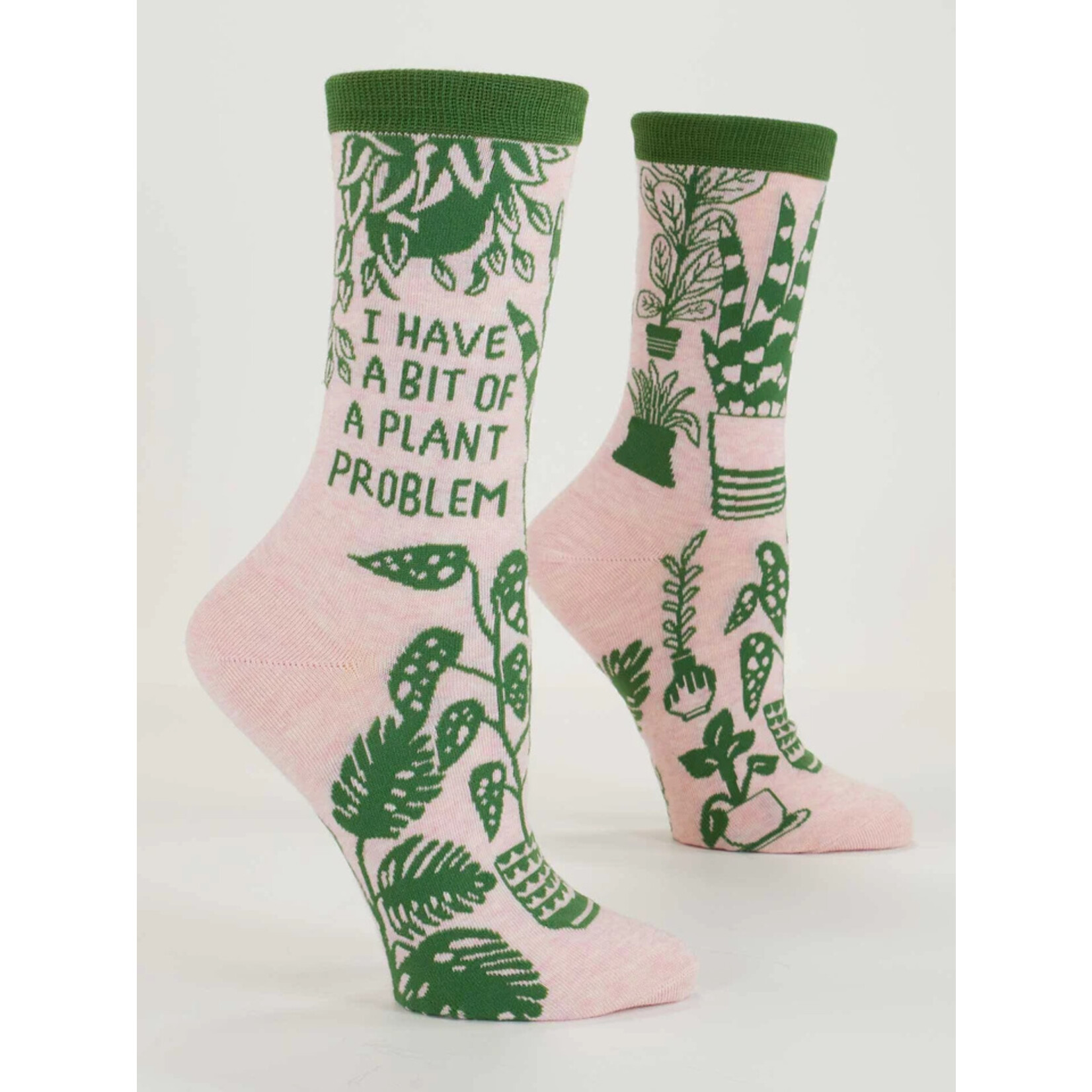 Blue Q Plant Problem Crew Socks