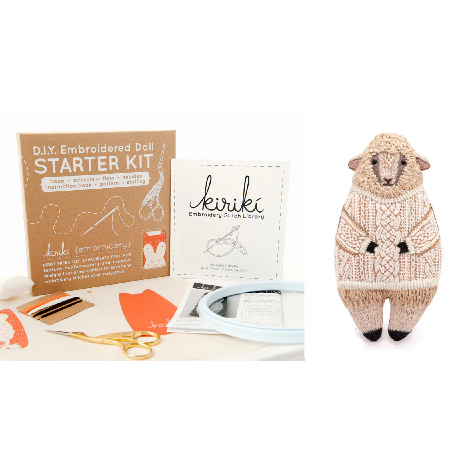 Kiriki Press Embroidery Kit- Sheep