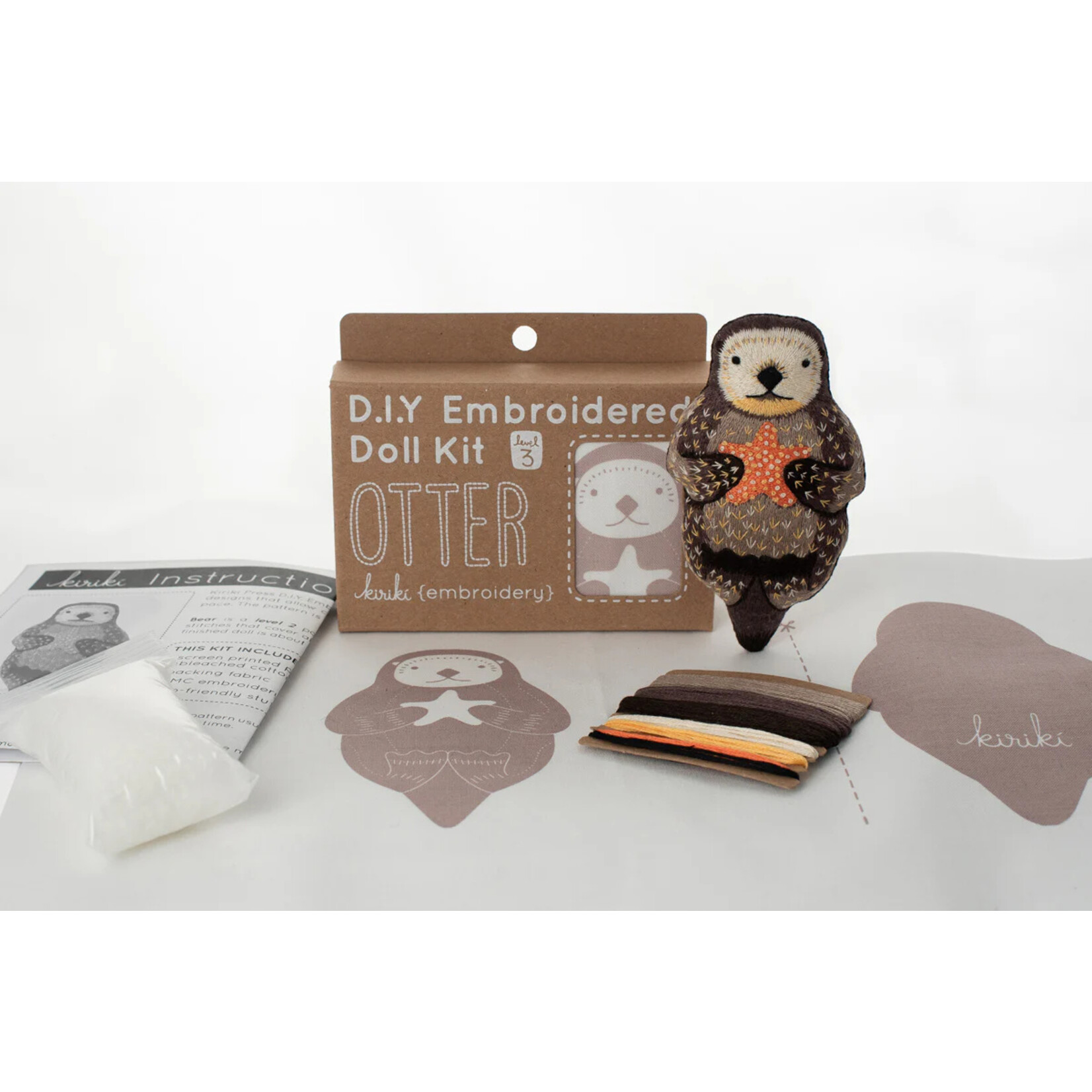 Kiriki Press Embroidery Kit- Otter
