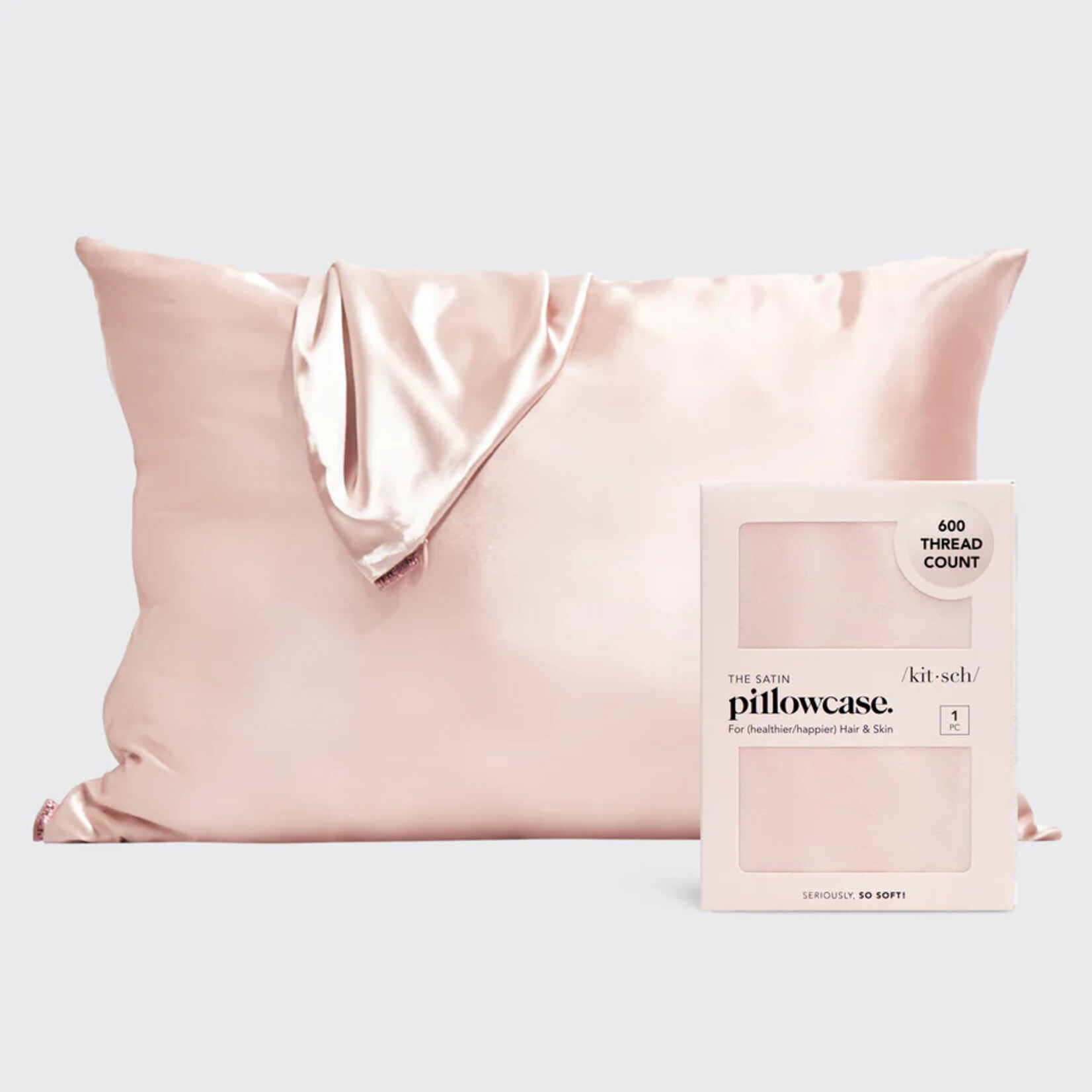 KITSCH Satin Pillow Case- Blush
