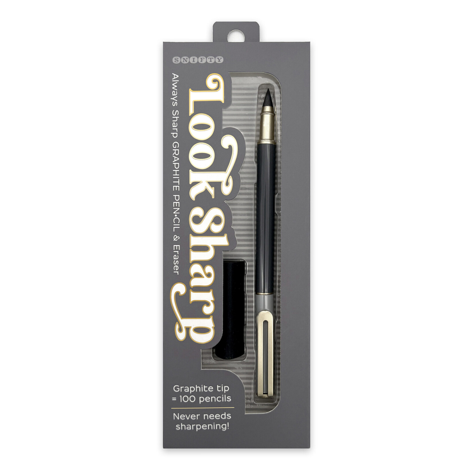 Looking Sharp Grapite Pencil and Eraser- Graphite