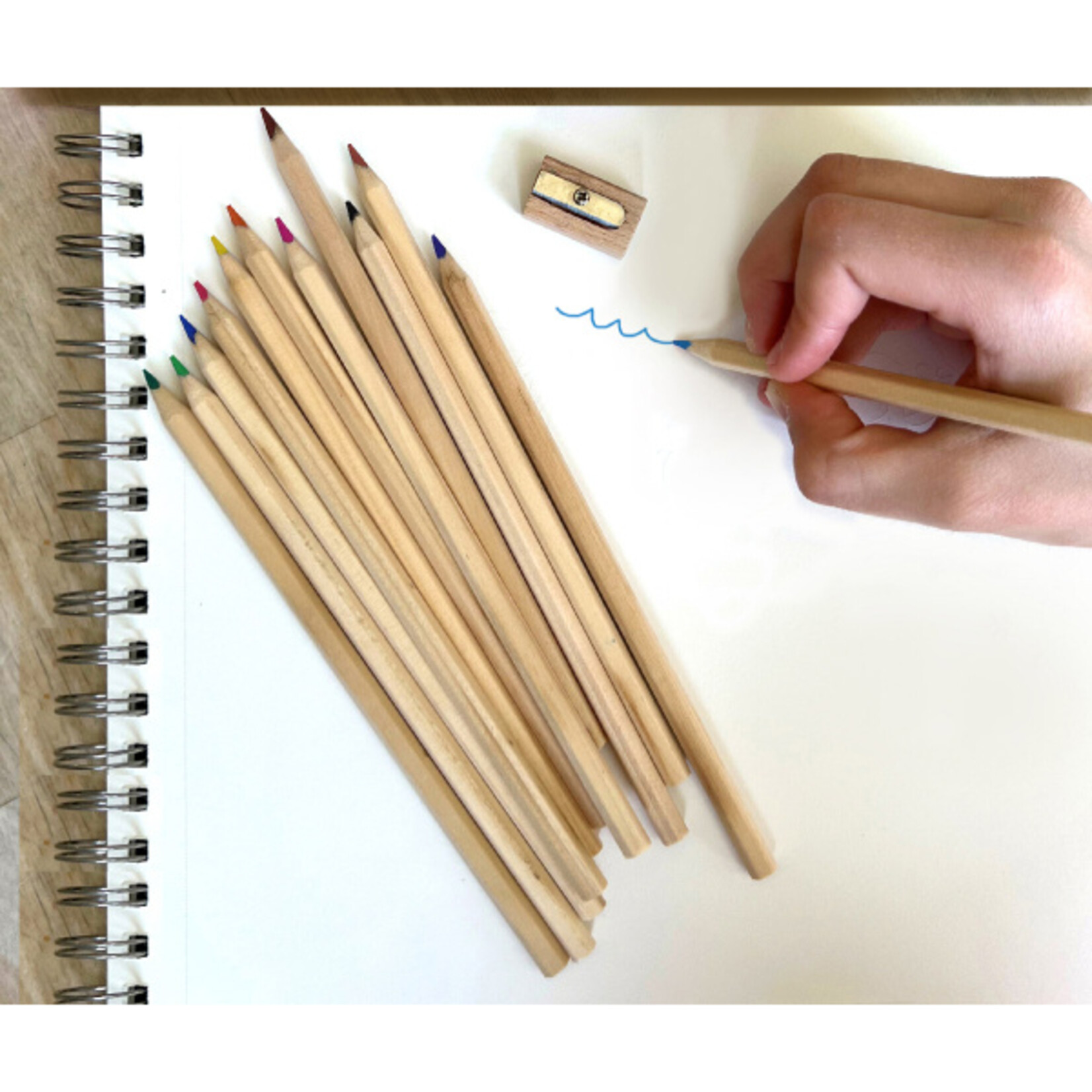 Geo Love Color Pencil Box w/ Sharpener