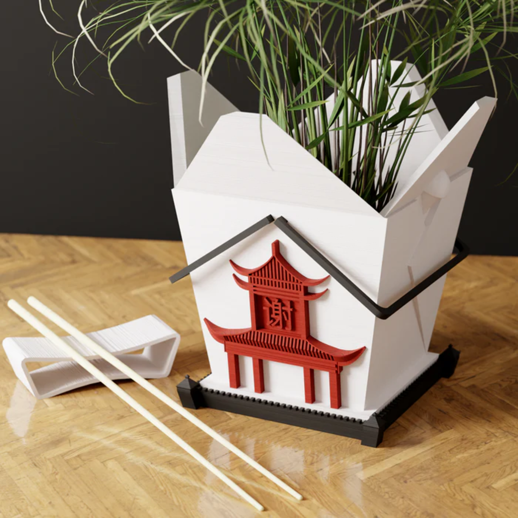 Modernized Pottery Modernized Pottery Chinese Take-Out Planter w/ Drainage