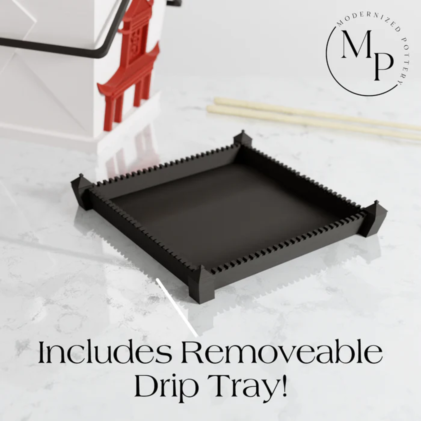 Modernized Pottery Modernized Pottery Chinese Take-Out Planter w/ Drainage